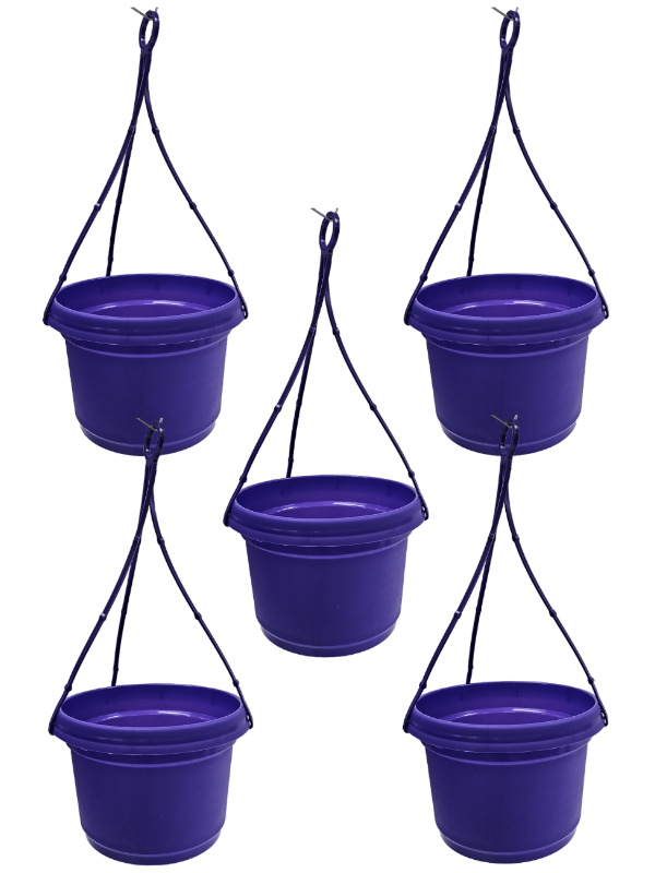 Purple Hanging Planters 5 Pack